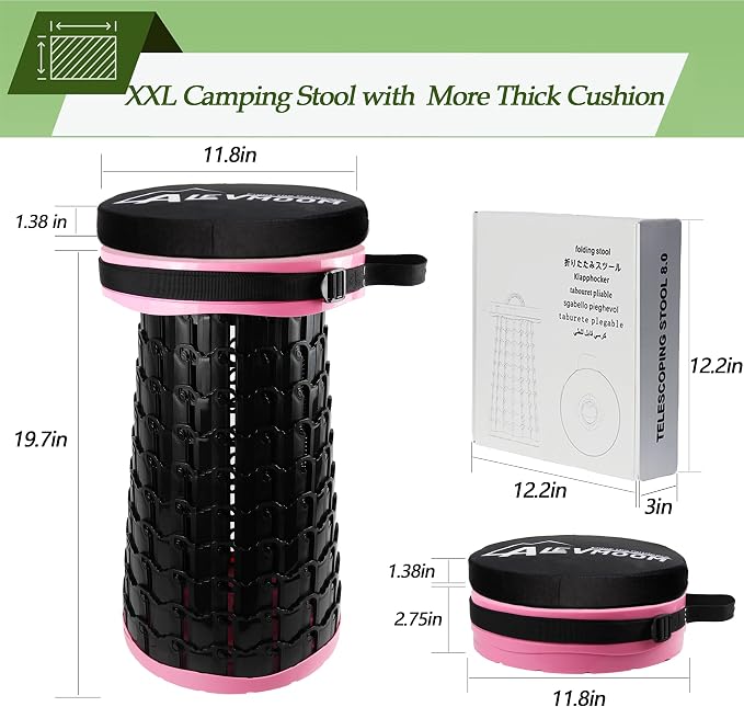 ALEVMOOM Upgraded XXL Collapsilbe Stool - Image 8