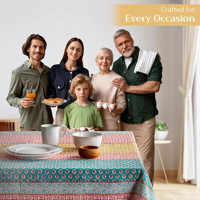Maison d' Hermine Table Cloth Square Table 100% Cotton 60 x 60 Inches - Image 6