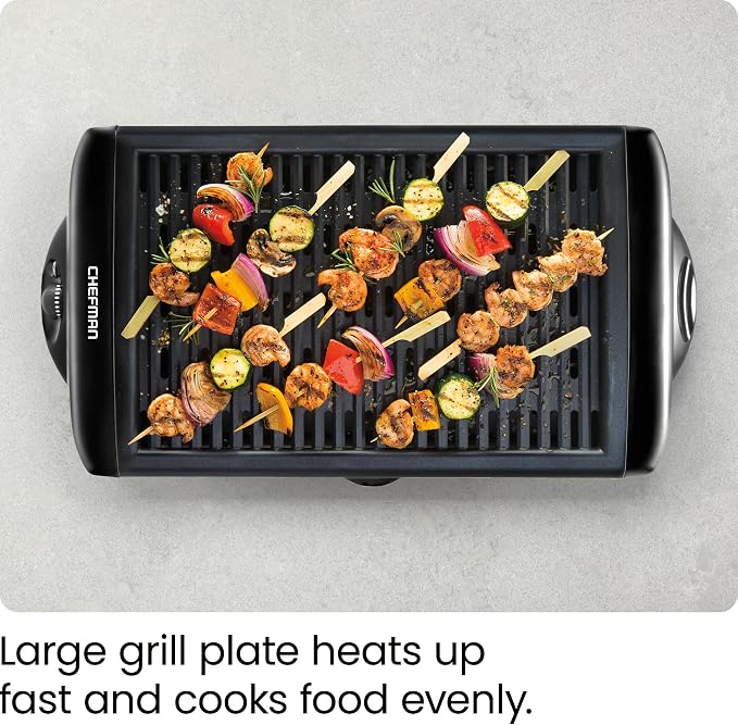 Chefman Electric Smokeless Indoor Grill w/ Non-Stick Cooking Surface & - Image 5