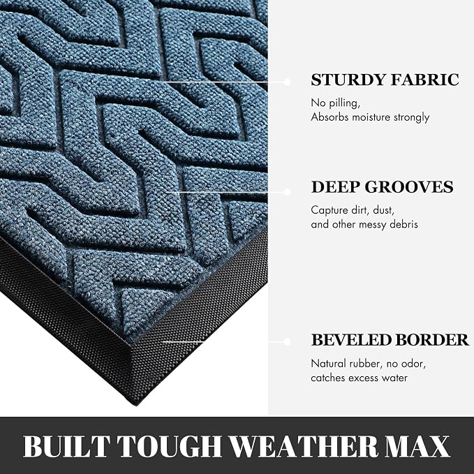 Yimobra Extra Large Door Mat Outside Entrance 60x36, Waterproof Heavy Duty - Image 4