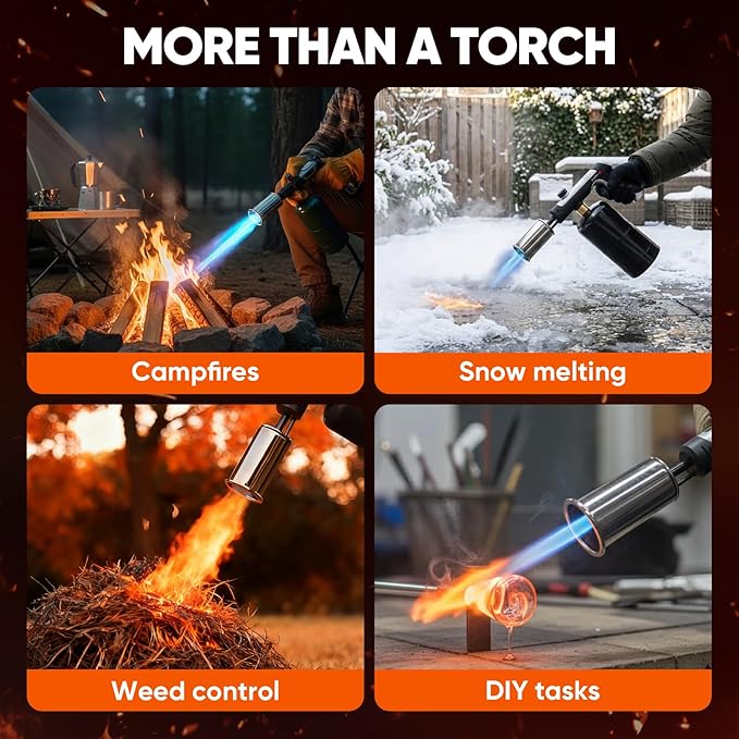 Propane Torch, Adjustable Flame Propane Torch, Precision High Heat Blow Torch - Image 3