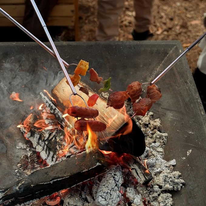 32" Heavy Duty Hot Dog Roasting Sticks - Image 5