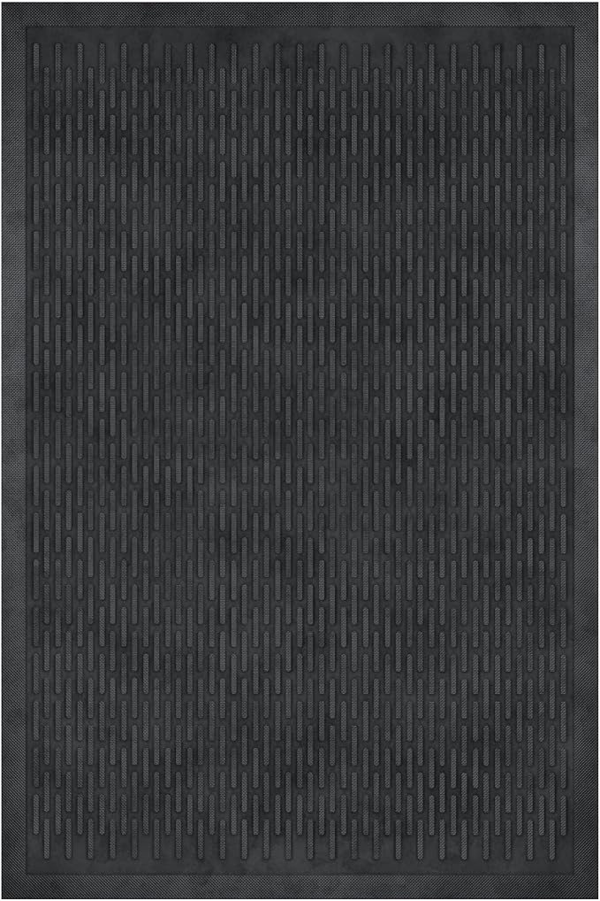 Ottomanson Heavy Duty Rubber Floor Mat – Non-Slip, Waterproof, or Patio – Stain - Image 3