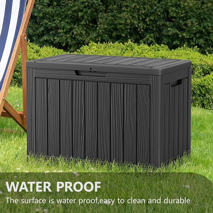 45 Gallon Deck Box, Resin Outdoor Storage Box - Image 5