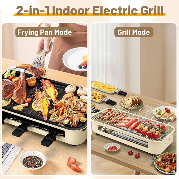 Pukomc Electric Indoor Grill, 2 in 1 Indoor Grills - Image 5
