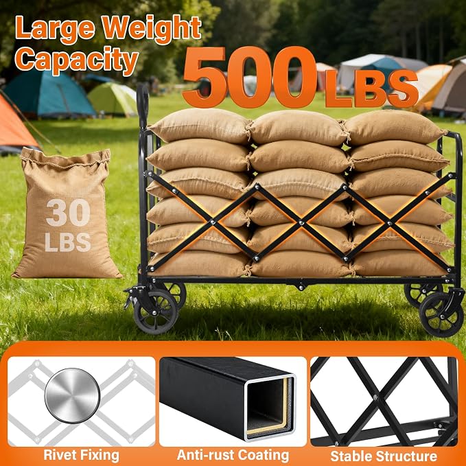 Wagons Carts Foldable — Heavy Duty Collapsible Wagon - Image 8