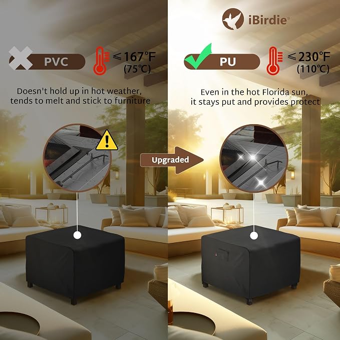 iBirdie Square Fire Pit Cover 50 x 50 inch Outdoor Waterproof and Weatherproof - Image 6