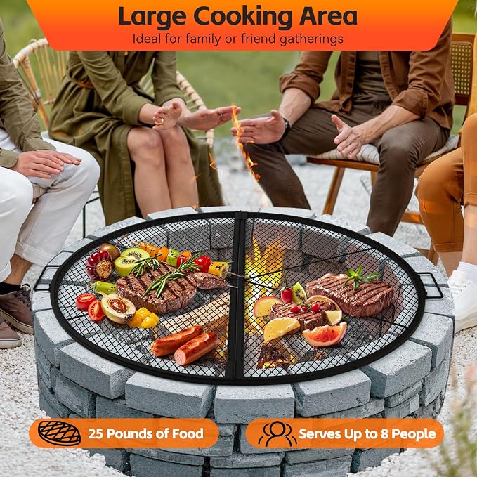 X-Marks Fire Pit Cooking Grill Grate - Image 6