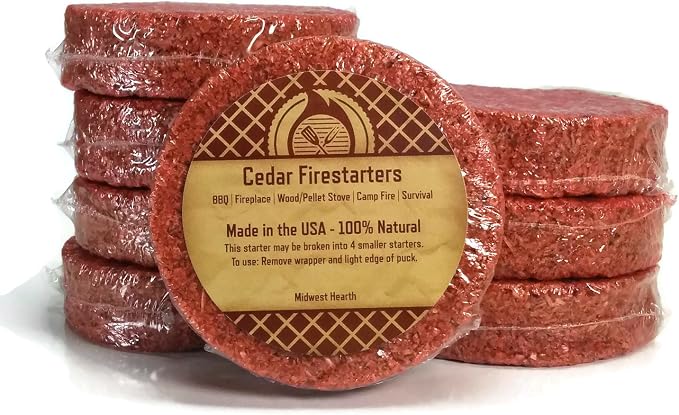 Midwest Hearth Cedar Fire Starters Made in USA by MidwestHearth