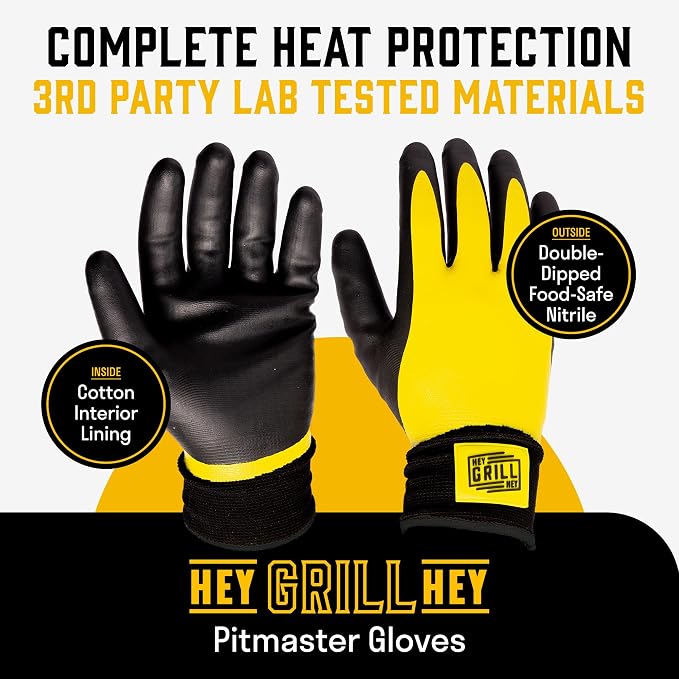Hey Grill Hey Pitmaster Gloves | BBQ Gloves | Heat Protection up to 500°F or - Image 6
