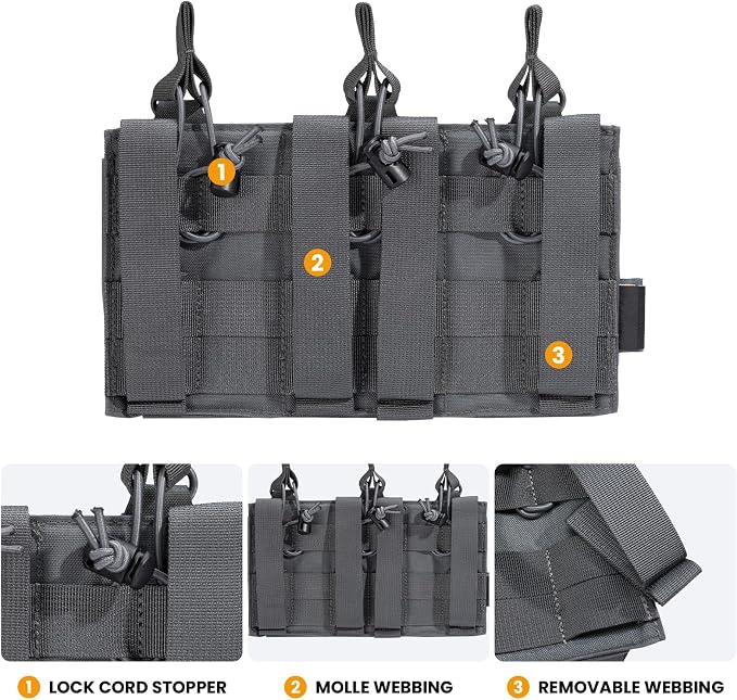 EXCELLENT ELITE SPANKER Tactical Open-Top Single/Double/Triple Molle Mag Pouch - Image 4