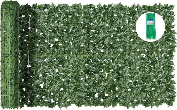 Artificial Ivy Privacy Fence Screen, 240X40 in Privacy Fence Panels Balcony by HOME