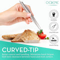 Tweezer Tongs, Stainless Steel Fine-Tip, Silver for Plating
