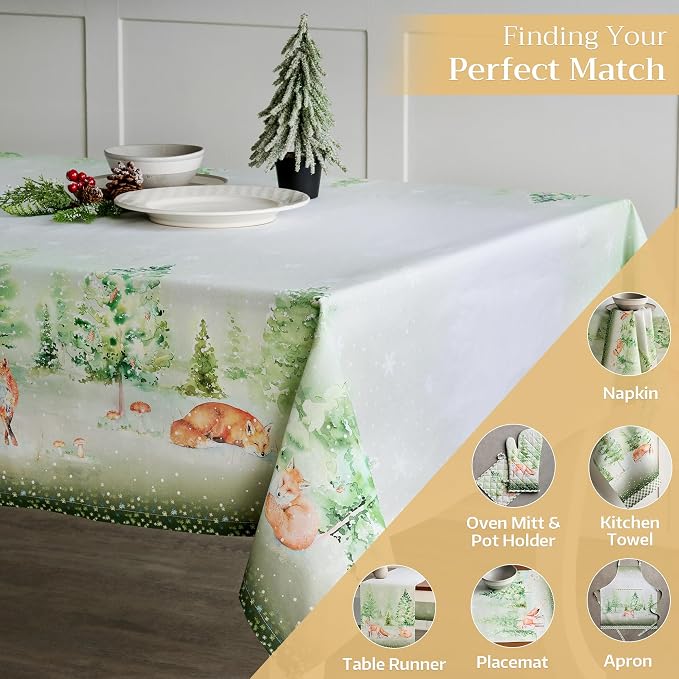 Maison d' Hermine Table Cloth Rectangle Table 100% Cotton 70 x 140 Inches Fall - Image 5