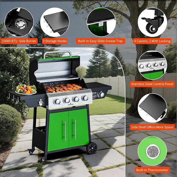 4-Burner Propane Gas BBQ Grill - Image 5