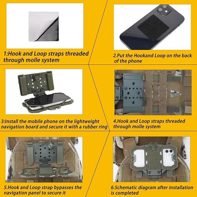 Tactical Phone Holder Available in Full Size Plate Carrier Phone Mount Adjust - Image 5