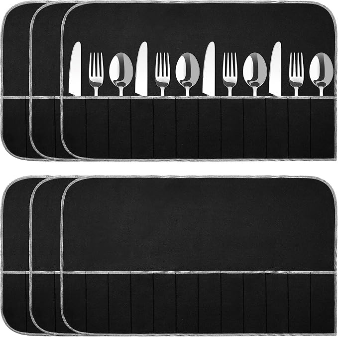 Hillban 6 Pcs Anti Tarnish Silver Storage Bags Silver Storage Cloth Felt by Hillban