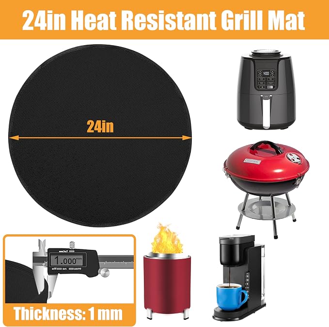 23.8 in Heat Resistant Grill Mat - Image 5
