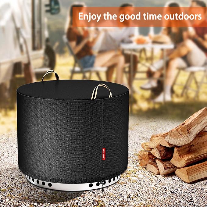 QH.HOME Fire Pit Cover Round for Solo Stove Bonfire 19", Waterproof Smokeless - Image 5