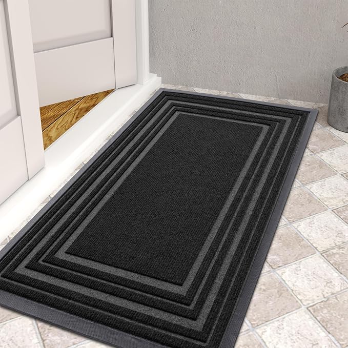 Buganda Front Door Mat Indoor Outdoor Entrance, Non-Slip Natural Rubber Doormats - Image 8