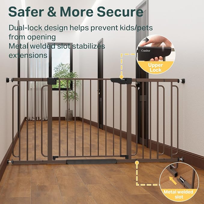 Cumbor 36.6-64" Extra Wide Baby Gate - Image 3