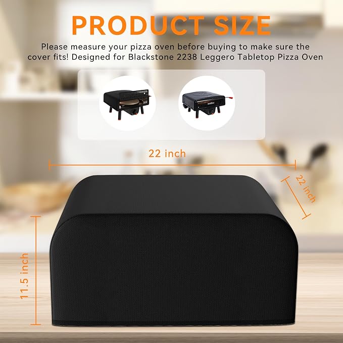 Pizza Oven Cover for Blackstone 2238 Leggero Tabletop Outdoor Pizza Oven - Image 3