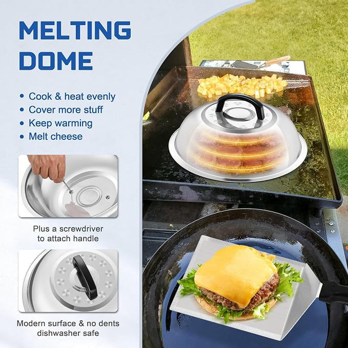 26 PCS Griddle Accessories Kit, HaSteeL Stainless Steel Flat Top Grilling Tools - Image 4