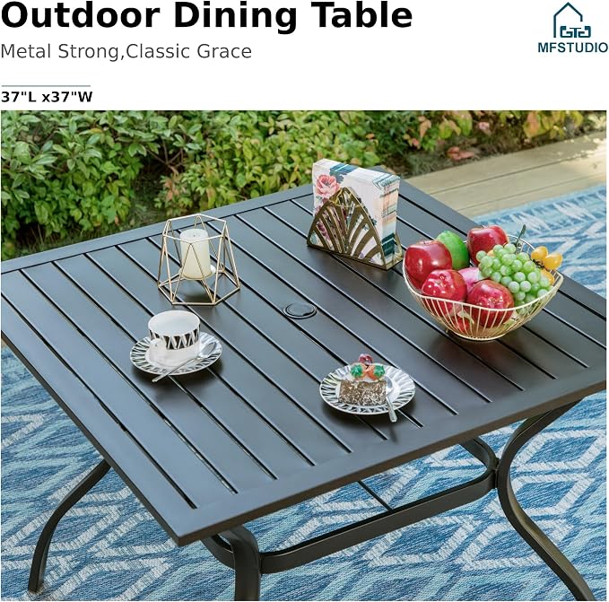 MFSTUDIO Outdoor Dining Set for 4, Patio Dining Sets - Image 2