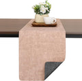 Table Runners 94 Inches Long, Dual-Sided Faux Leather Farmhouse Table Runner by Chitomars