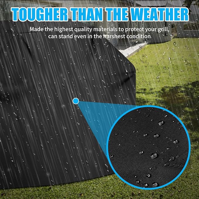 Grill Cover 600D Heavy Duty, Universal Fit Waterproof BBQ Grill Protector - Image 5