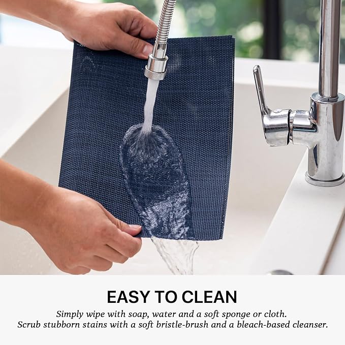 LEXMORE Placemats Set of 6 Vinyl/Plastic Woven Place Mats - Image 4