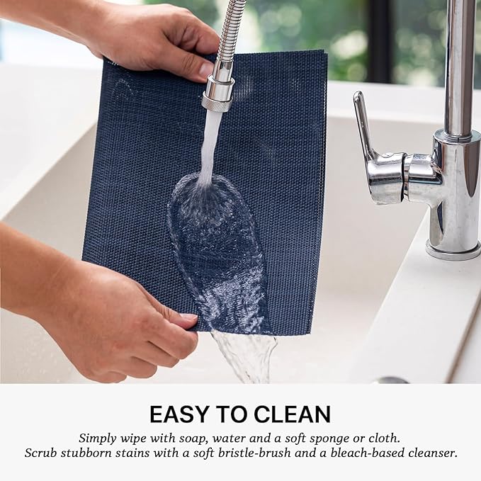 LEXMORE Placemats Set of 4 Vinyl/Plastic Woven Place Mats - Image 4