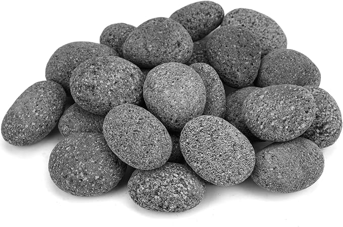 Skyflame 2-3 Inch Round Lava Rock Pebbles, Natural Tumbled Lava Stones by Skyflame