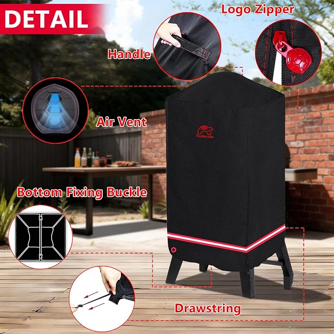 Turtle Life Smoker Cover for Pit Boss Copperhead 5-7 Series Vertical Pellet - Image 4