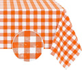 Romanstile Rectangle Vinyl Tablecloth, 100% Waterproof Buffalo Gingham Plastic by Romanstile