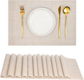 Placemats Set of 12，Non-Slip PVC Weave Table Mats Easy to Clean，Heat Resistant by flohar
