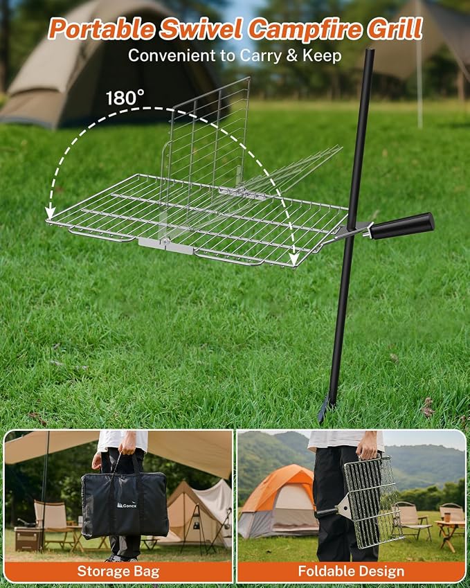 Gonex Portable Campfire Grill Grate - Image 4