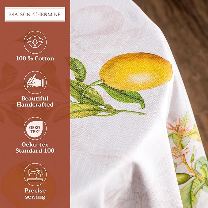 Maison d' Hermine Table Cloth Round Table 100% Cotton 69 Inches Tablecloth - Image 2