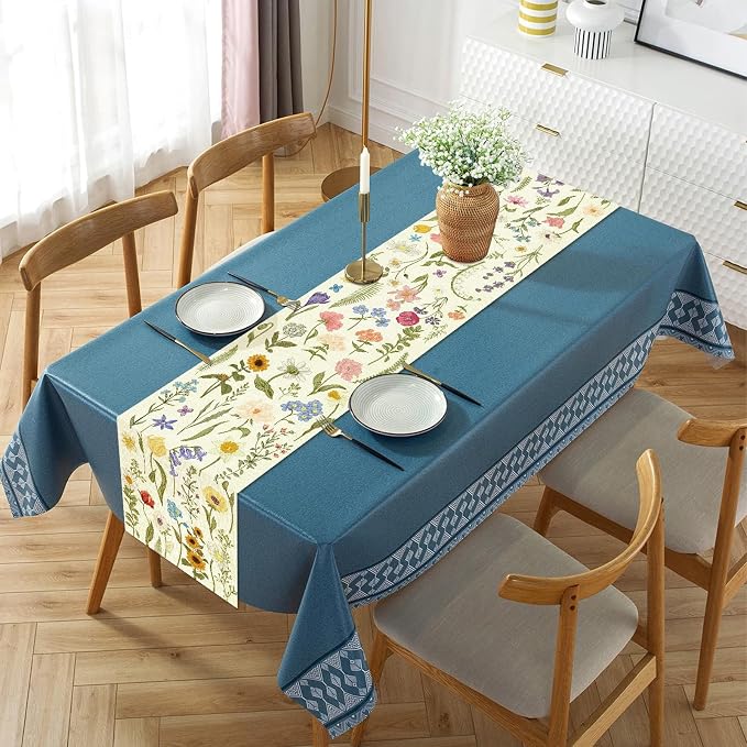 Summer Flower and Leaf Table Runner Seasonal Holiday Anniversary Indoor Outdoor - Image 2