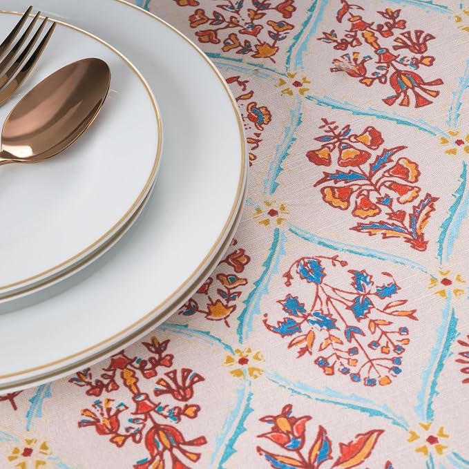 Maison d' Hermine Table Cloth Round Table 100% Cotton 63 Inches Fall Tablecloth - Image 8