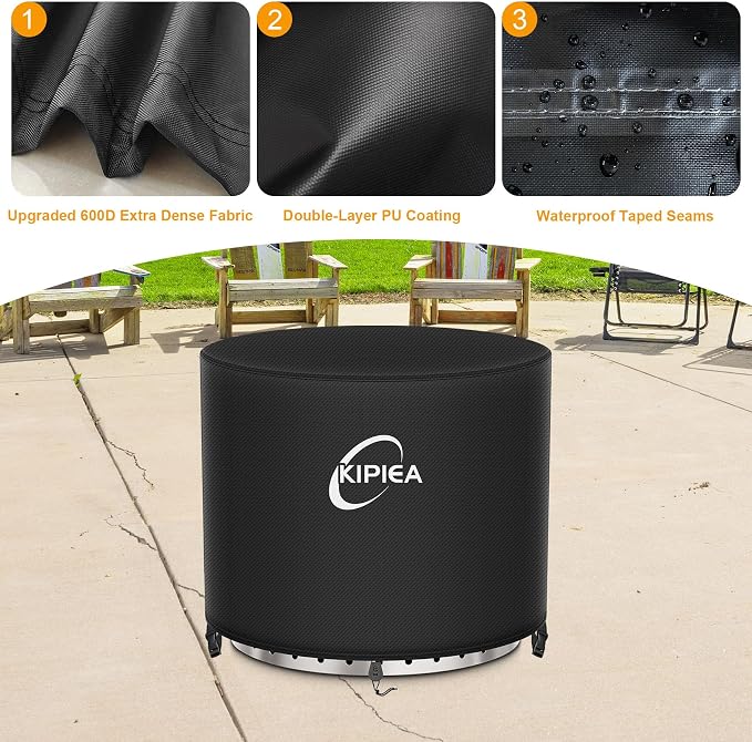 Kipiea Round Fire Pit Cover for Solo Stove Yukon - Image 3