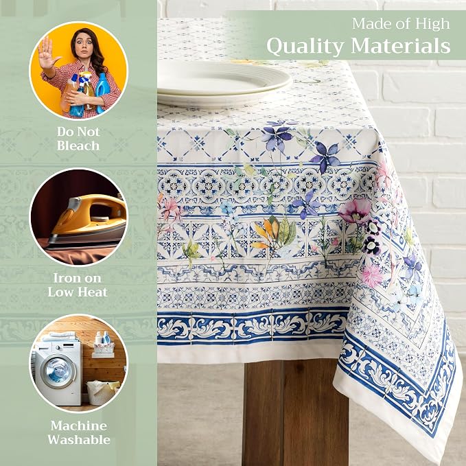 Maison d' Hermine Table Cloth Rectangle Table 100% Cotton 70 x 90 Inches - Image 3