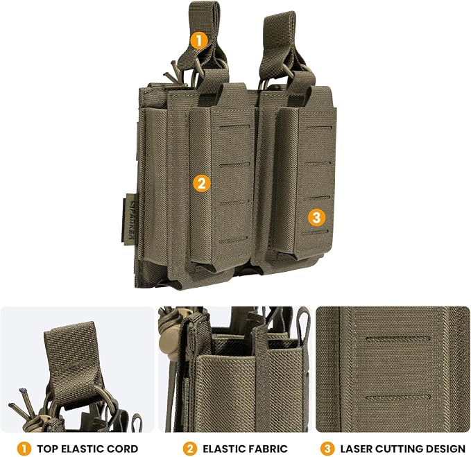 EXCELLENT ELITE SPANKER Tactical Open-Top Single/Double/Triple Molle Mag Pouch - Image 3