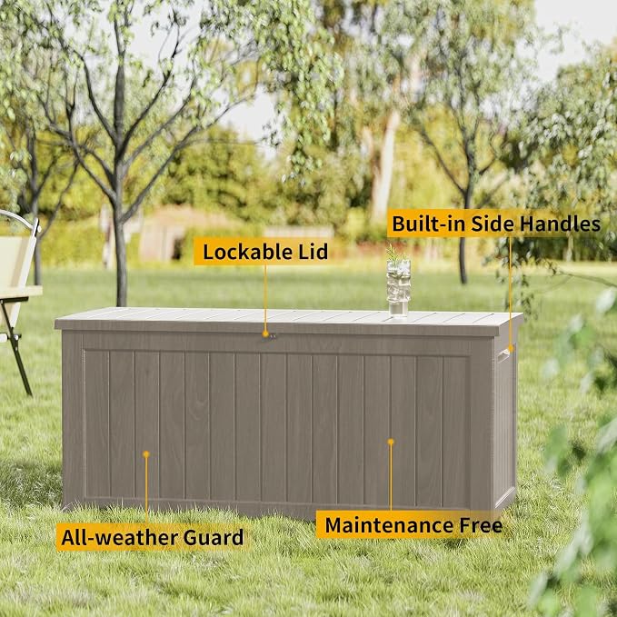270 Gallon Heavy Duty Outdoor Storage Box - Image 6