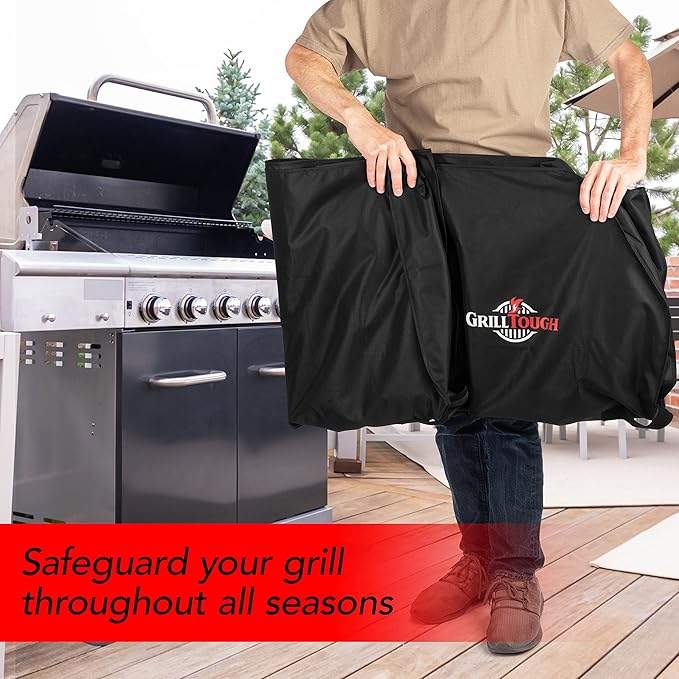 Heavy Duty BBQ Grill Cover for Outdoor Grill, 60 Inch – Waterproof, Weather - Image 6