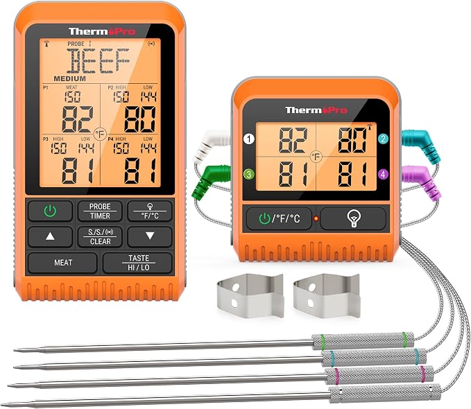 ThermoPro TP829 1000ft Wireless Meat Thermometer Digital by ThermoPro