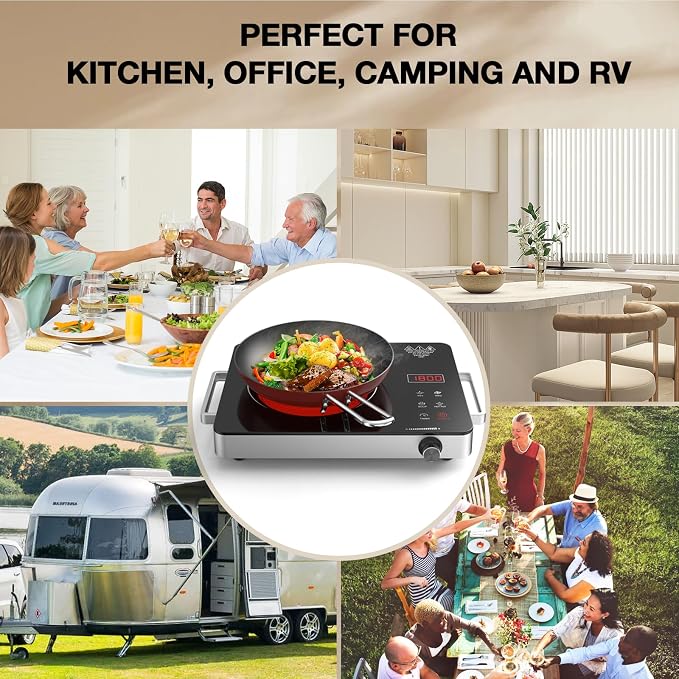 Portable Electric Cooktop 110V, 1800W Electric Stove Infrared Hot Plate - Image 8