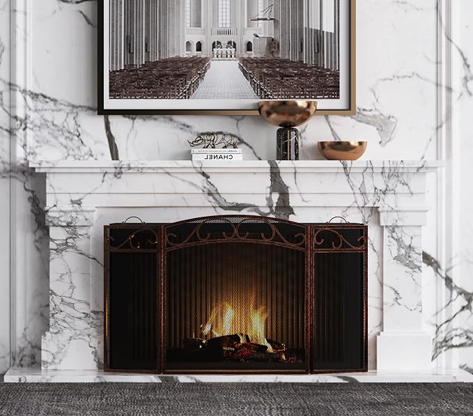 Fire Beauty Fireplace Screen 3 Panel - Image 6
