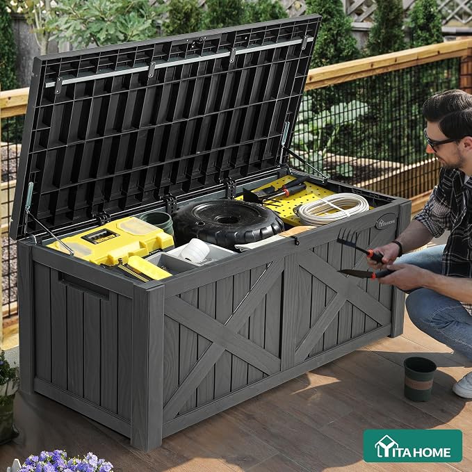 YITAHOME 120 Gallon Large Outdoor Storage Box - Image 5