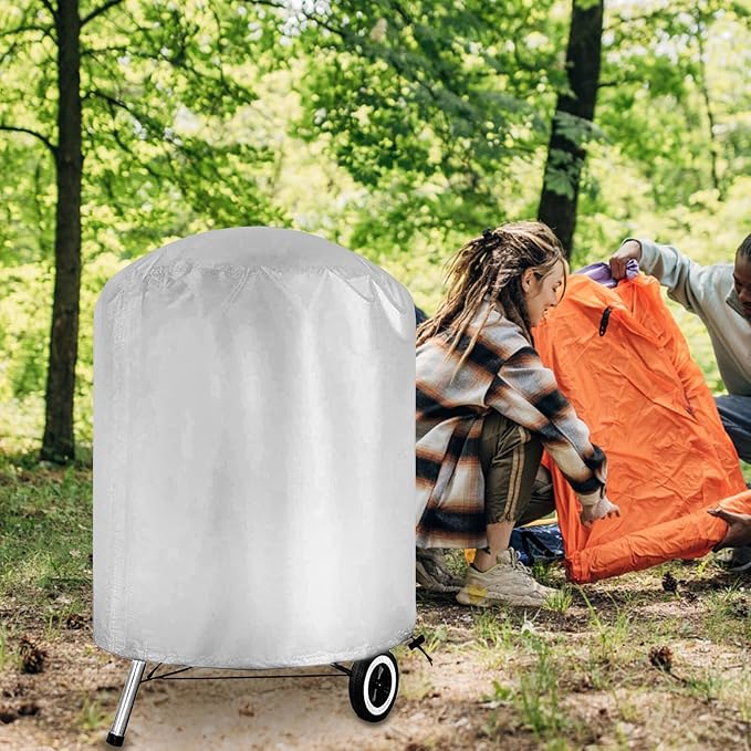 Mikikit Polyester Outdoor Grill Cover BBQ Barbecue Protective Cover - Image 9